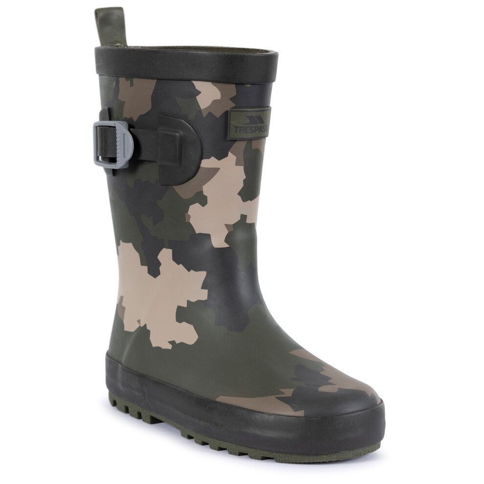 (13, Camo) Trespass Kids Welly Boot Wellies Puddle