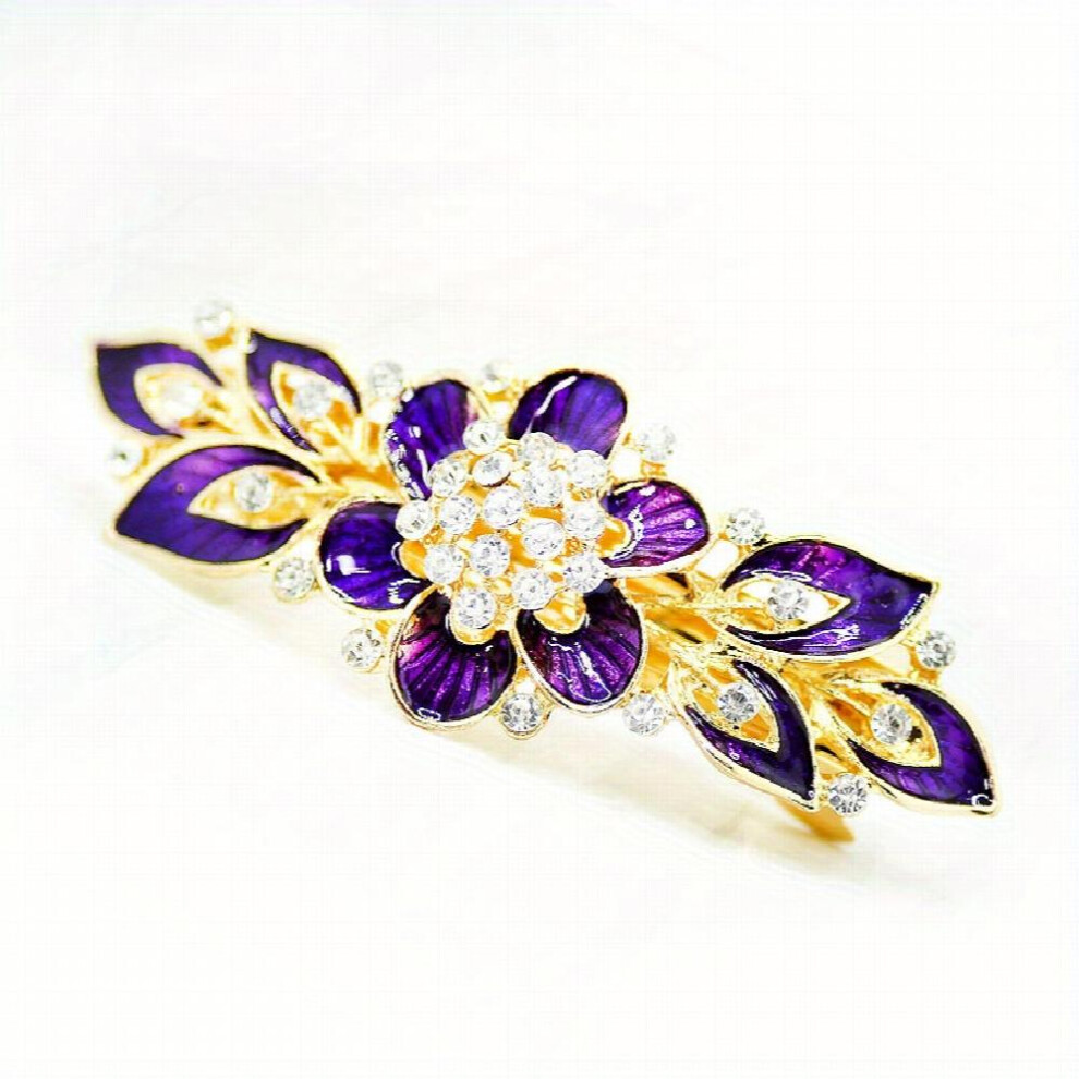Alloy Large Hair Clip Rhinestone Flower Head Jewelry Duck Billed Clip Side Clip Hair Accessories For Women-image-OPC-PC2GT2N-NEW