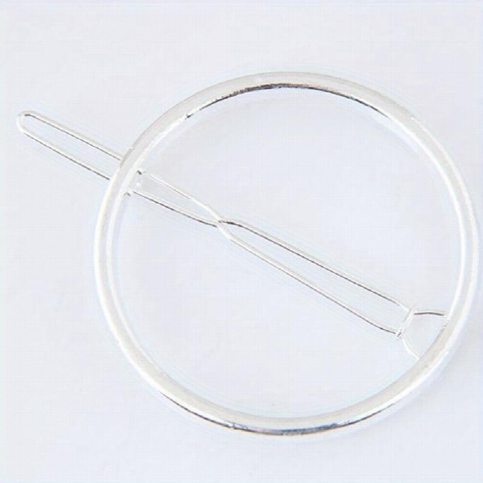 1pc Round Frame Hair Clip Minimalist Solid Hair Pin Alloy Headwear Non Slip Hair Styling Accessory-image-OPC-PC2GT5Q-NEW