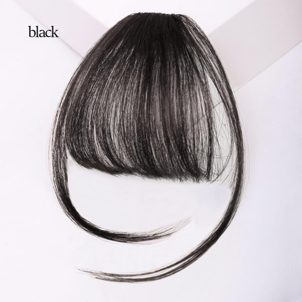 Natural Looking Clip In Air Bangs Fringe Synthetic Hair Extensions One Piece Hairpiece For Women Girls