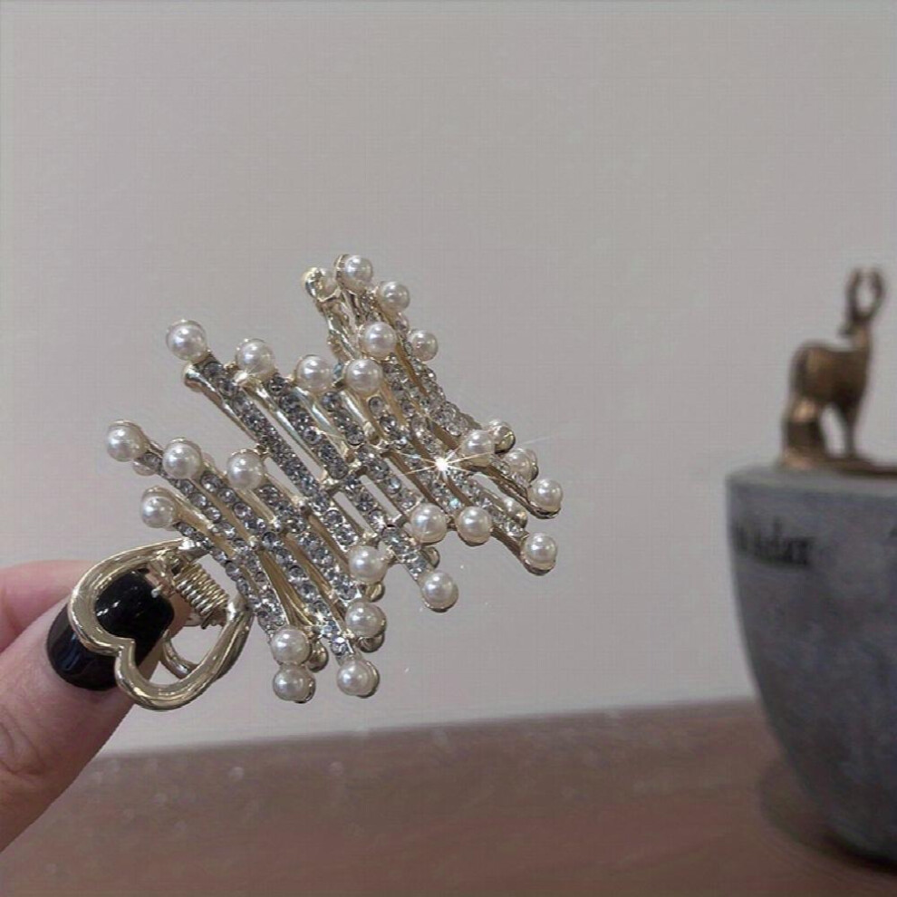 Irregular Hair Claw Glitter Rhinestone Hair Claw Clip Metal Hair Claw For Ponytail Women Girls Hair Claw Clip-image-OPC-PC2GTCH-NEW