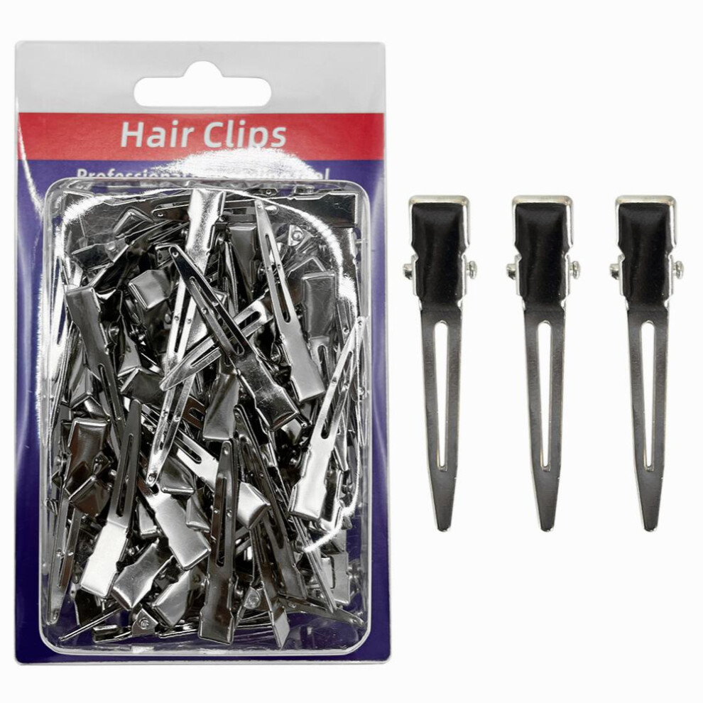 1pc Duck Billed Clip Silvery Hair Clip Hair Styling Accessories Salon Tools