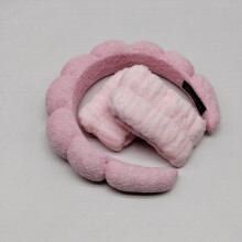 3pcs Sets Wahs Gesicht Spa Make up Haarband Handgelenk Band mit Schwamm Twist Handtuch Haufen Hoop