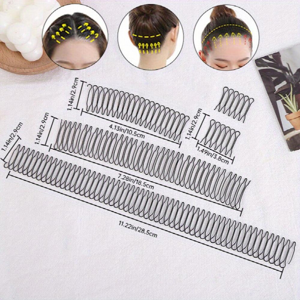 5pcs Set Retro Hair Side Clip Plastic U Shape Hair Fixed Comb For Women Hair Clip Strong Hold Hair Accessories-image-OPC-PC2GV72-NEW