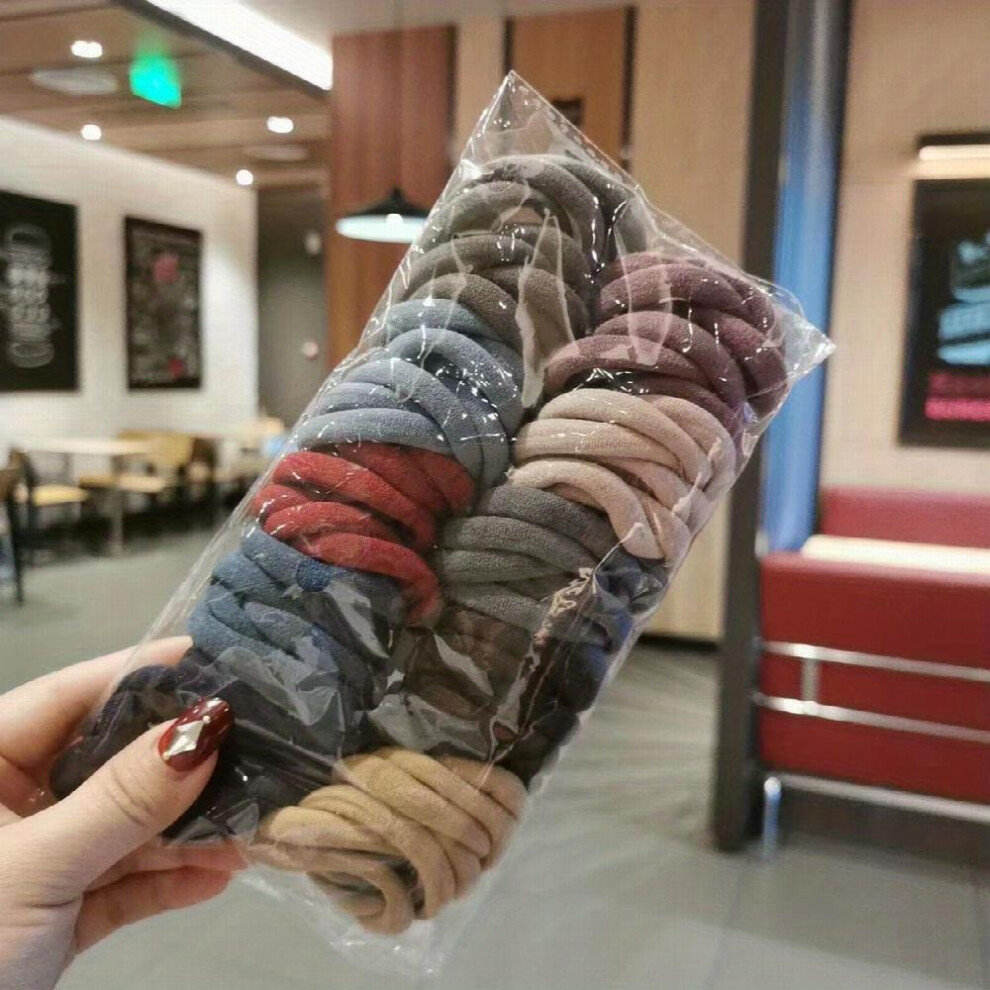 100pcs Seamless Towel Hair Tie Ponytail Rope Elastic Hair Tie Hair Accessories-image-OPC-PC2GVBQ-NEW