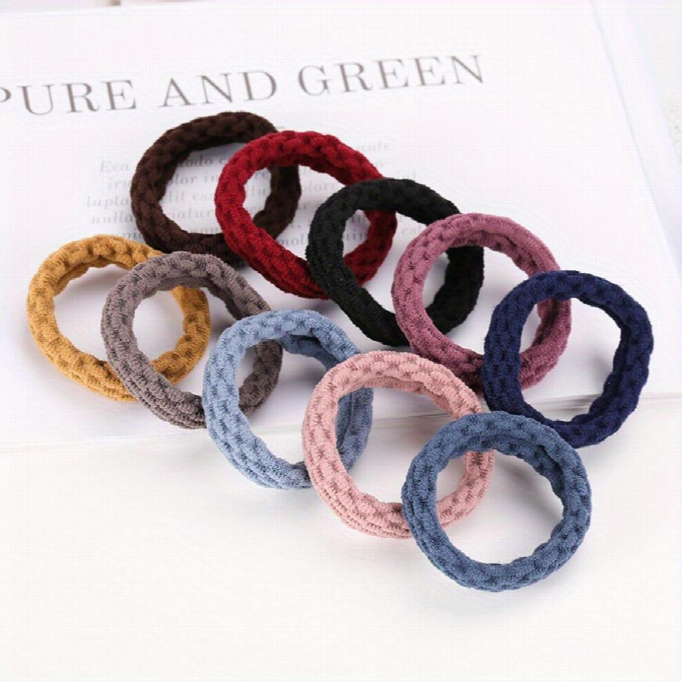 100pcs Thickened Hair Tie Elastic Ponytail Holder Hair Accessories For Women Girls Style Hair Ring-image-OPC-PC2GVTZ-NEW