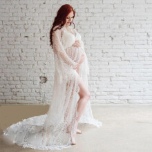 Sexy Maternity Dresses For Baby Shower Lace Fancy Pregnant Photoshoot Dress For Pregnancy Women Maxi Gown Photography Prop
