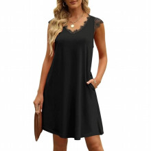 Summer Maternity Lace V-neck Dress