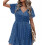 Ladies Maternity Casual V-Neck Pullover Dress 2