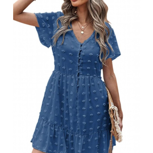 Ladies Maternity Casual V-Neck Pullover Dress 1