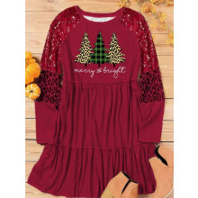 Sequin Patchwork Maternity Casual Loose Pullover Mini Dresses Long Sleeve Printed Home Dress Large Size Pregnant Dress