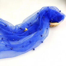 Maternity Photography Props Lace Wraps Full Yard Scattered Pearls Studded Mesh Pregnant Grown Photo Shooting Accessories