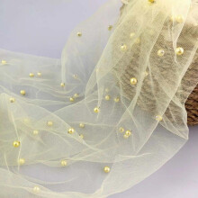 Pearls Wraps Props Accessories Maternity Photography for Lace Photo Shoot Full Yard Scattered Pearls Studded Mesh