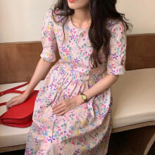 Summer Maternity Dress Woman Little Floral Print Large Size Dresses Pregnant Woman Dress MD-03214