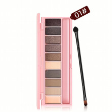 10 Eyeshadow Palette Eyeliner Natural Nude Makeup Delicate Texture Rich Rendering Concealer Primer Eyeshadow Contouring Eyebrow Powder With Brush