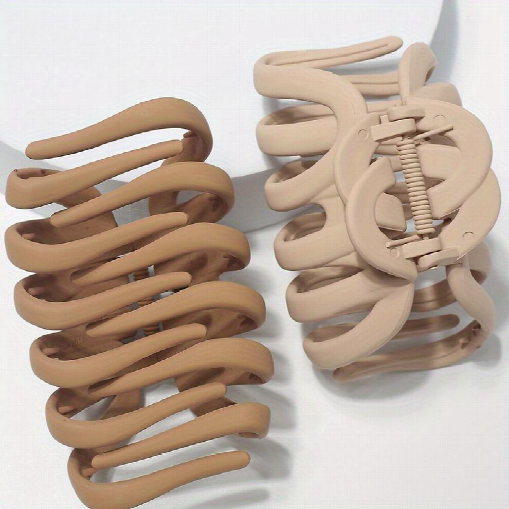 2pcs Frosted Matte Shark Claw Octopus Hair Claw Hair Accessories Headwear Female-image-OPC-PC2GWN8-NEW