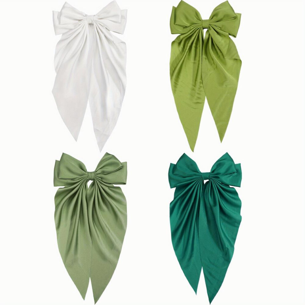4pcs Retro Bow Streamer Hairclip Back Of The Head Fixed Hair Clip Decorative Headwear 4 Colors-image-OPC-PC2GWP9-NEW