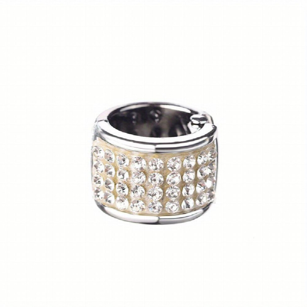 Golden Dreadlocks Beads Rhinestone Hair Rings Aluminum Dreadlocks Metal Hair Cuffs Beads Accessories Hair Pendants For Braids Hair Clip Decoration