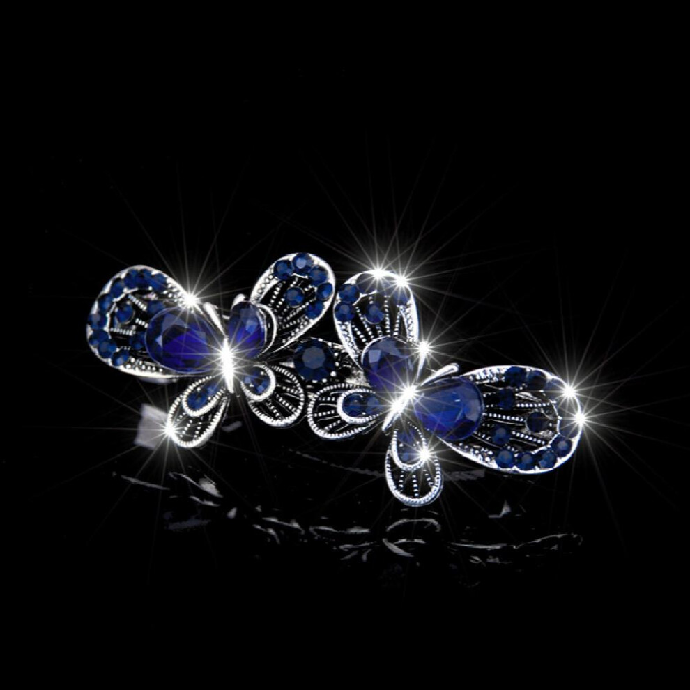 1pc Crystal Decor Hair Clip French Barrette Vintage Headwear Non Slip Hair Styling Accessory For Mom-image-OPC-PC2GWXB-NEW