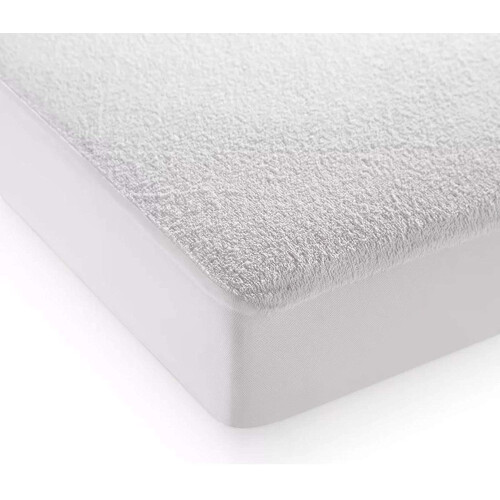 Waterproof Terry Mattress Protector Poly Cotton Topper Fitted Cover Double Bed 1