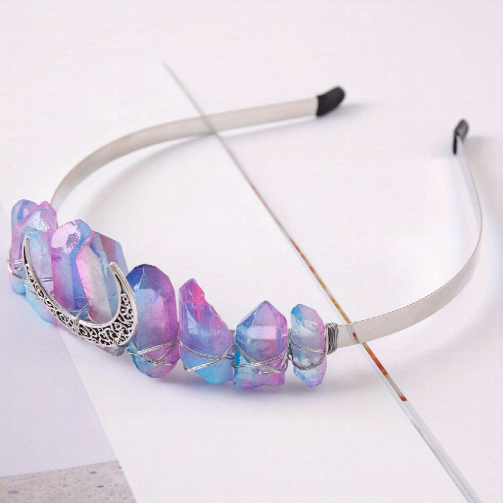 Boho Crystal Moon Decor Headband Bridal Head Hoop Hair Band For Wedding Party Women Girls-image-OPC-PC2GWZJ-NEW