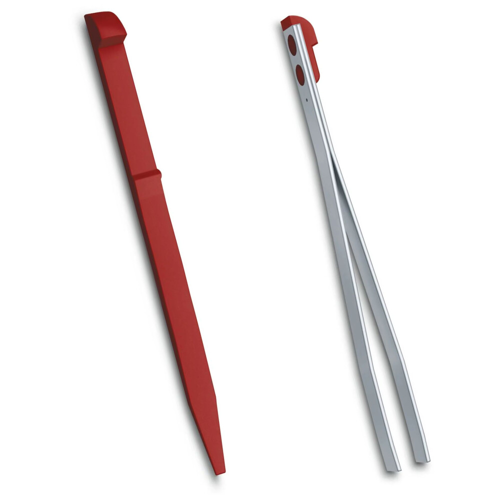 (red) Victorinox Colour toothpick + tweezers spares for SMALL 58mm swiss army knife