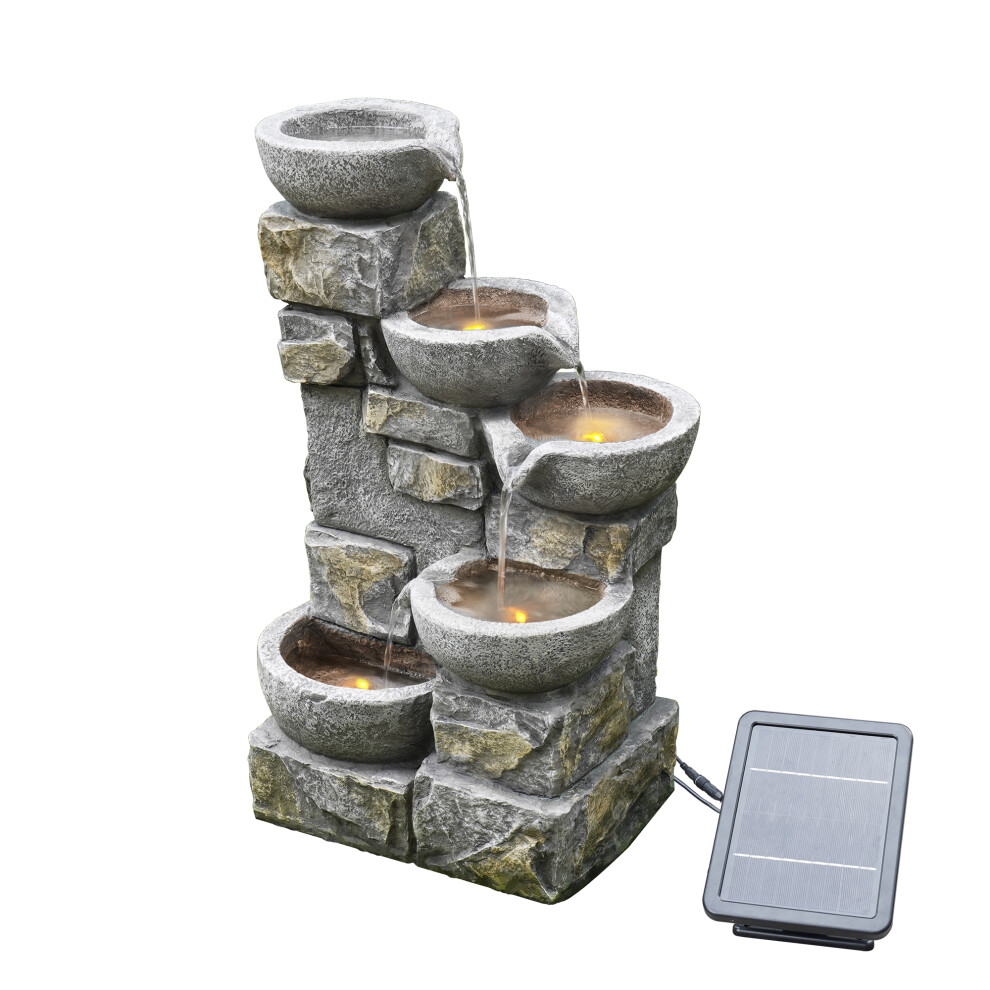 Garden & Outdoor Solar Powered Water Feature With Lights