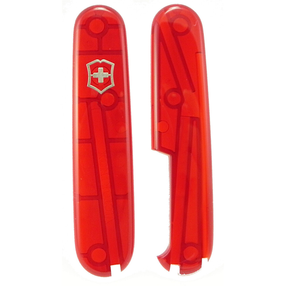 (translucent red) Victorinox PLUS Scales for 91mm Swiss Army Knife - Genuine Victorinox handles