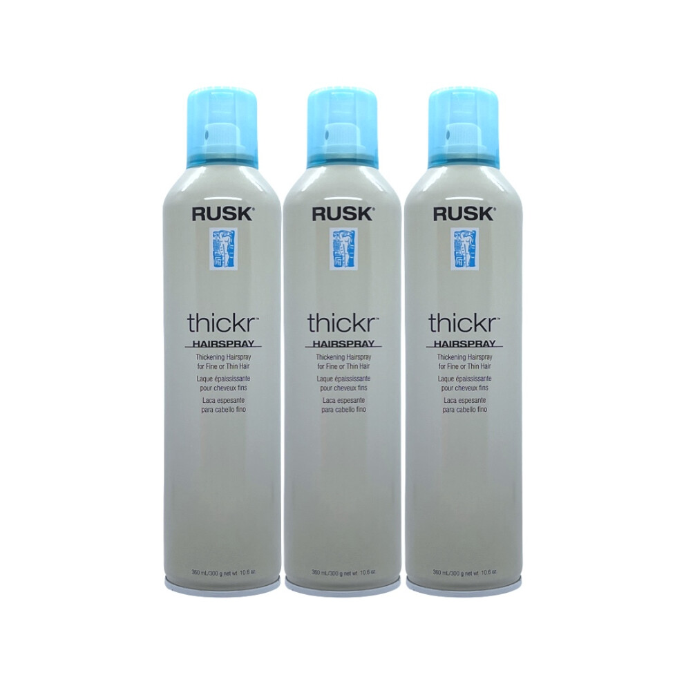 Rusk Thickr Thickening Hairspray 10.6 Oz (Pack of 3)