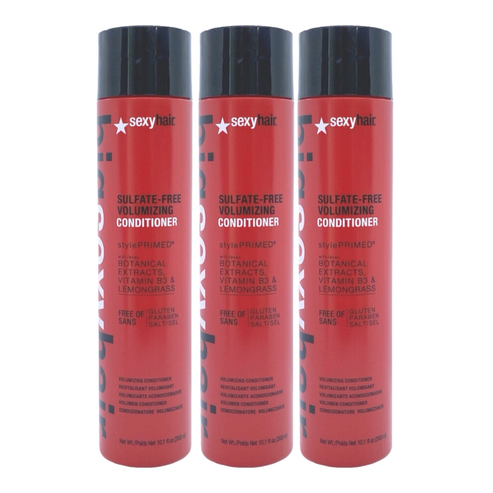 Sexy Hair Sulfate Free Volumizing Conditioner 10.1 Oz (Pack of 3)