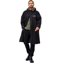 (SM, Black) Regatta Outdoor Active Unisex Waterproof Zip Surfing Beach Changing Robe