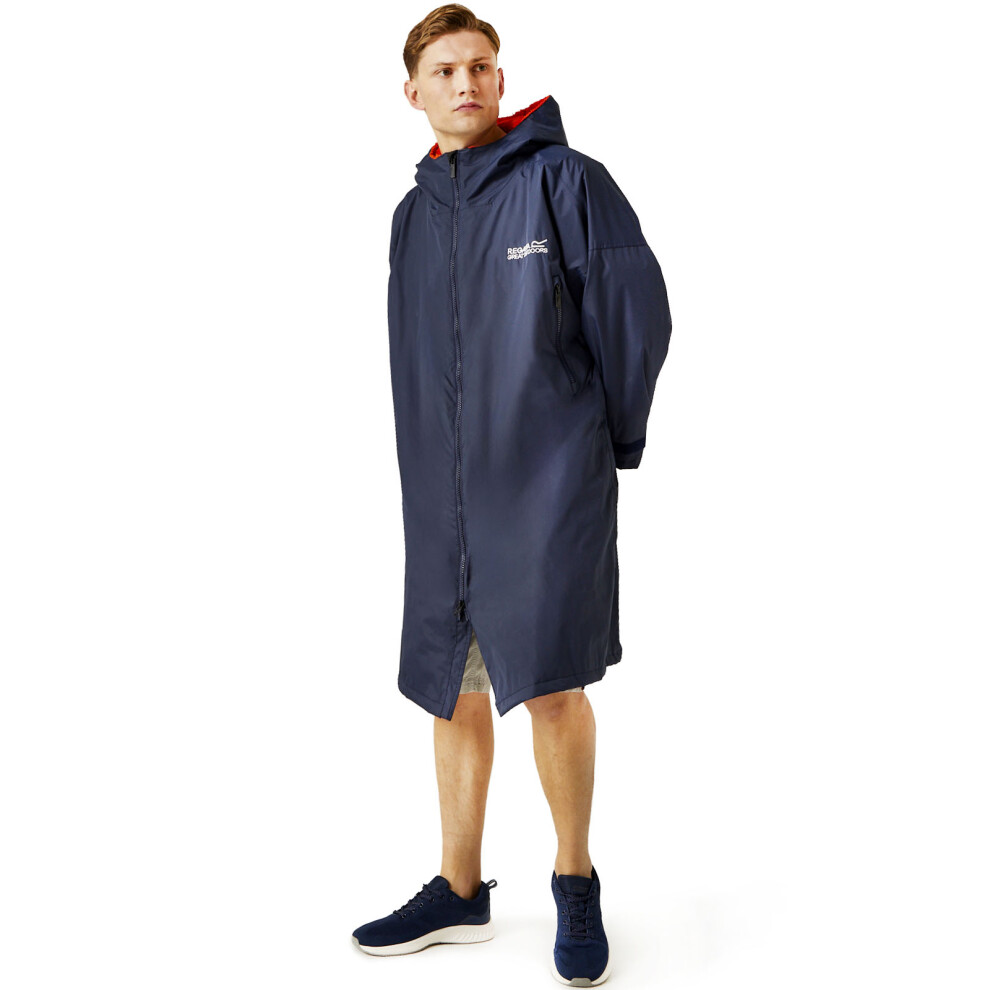 (LXL, Navy) Regatta Outdoor Active Unisex Waterproof Zip Surfing Beach Changing Robe