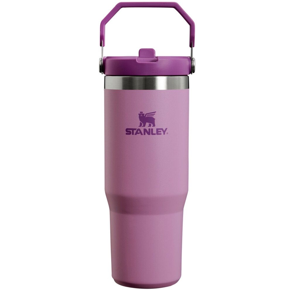 (0.89L, Lilac) Stanley 0.89L Classic Iceflow Flip Straw Stainless Steel Camping Travel Tumbler