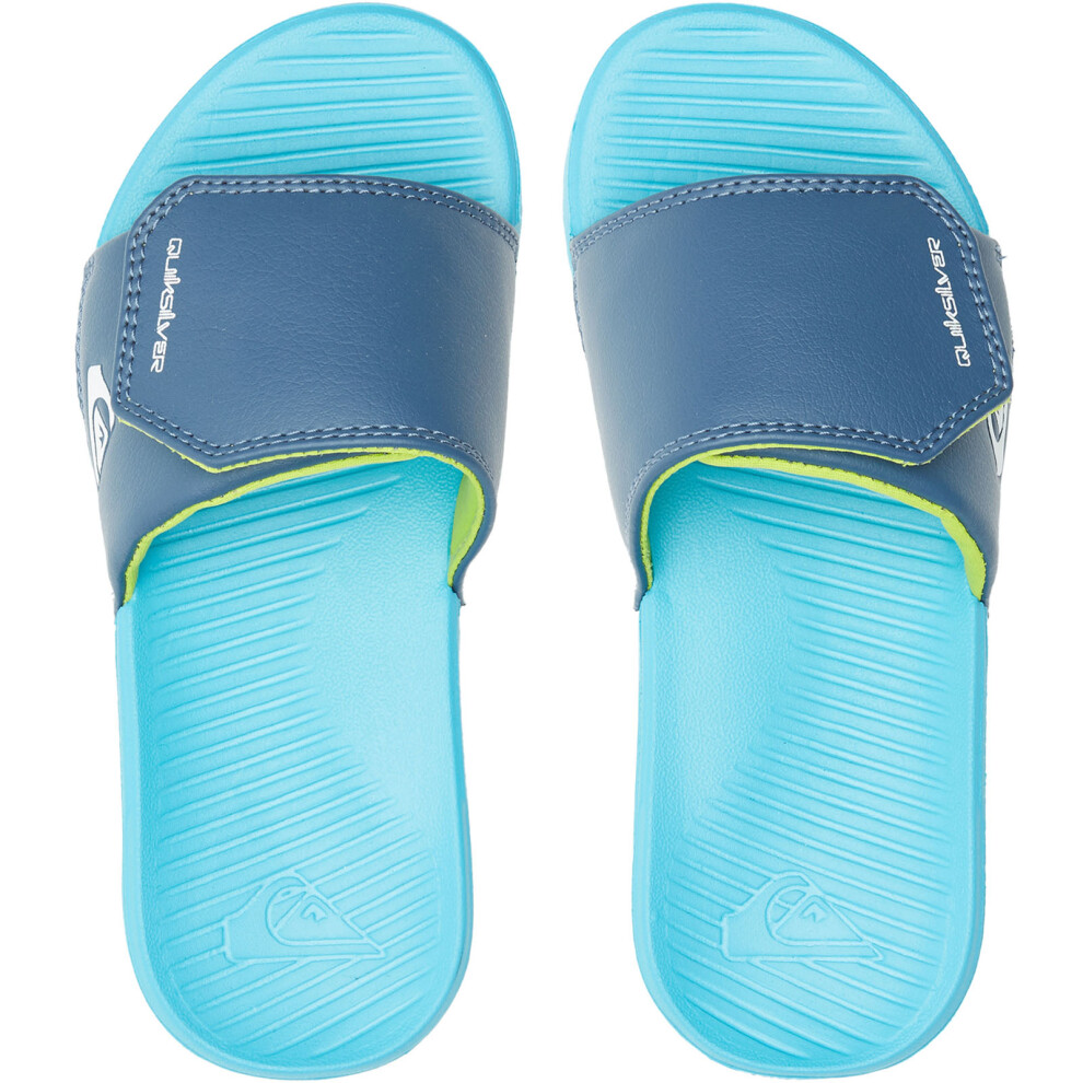 (13K UK, Navy Blazer) Quiksilver Boys Kids Bright Coast Adjustable Sandals Slides Flip Flops Sliders