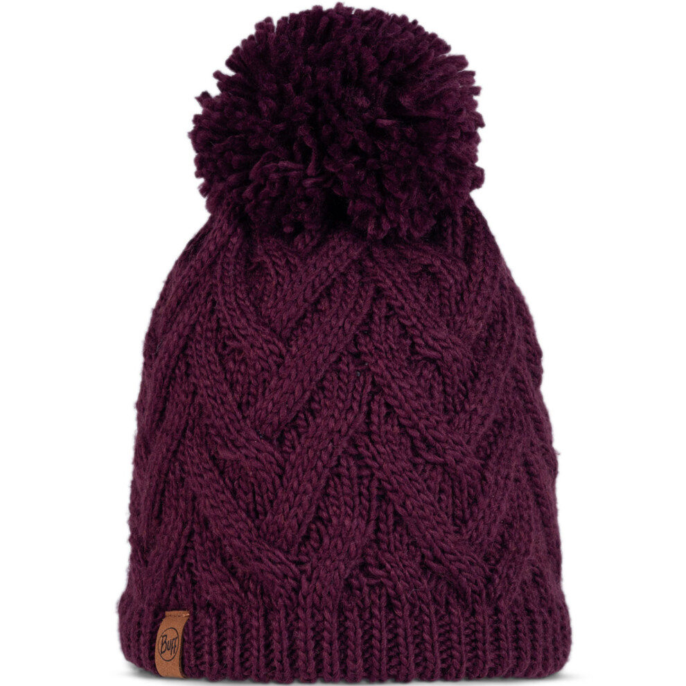 Buff (One Size, Crimson) Unisex Knitted Fleece Lined Warm Winter Beanie Hat Not,Specified