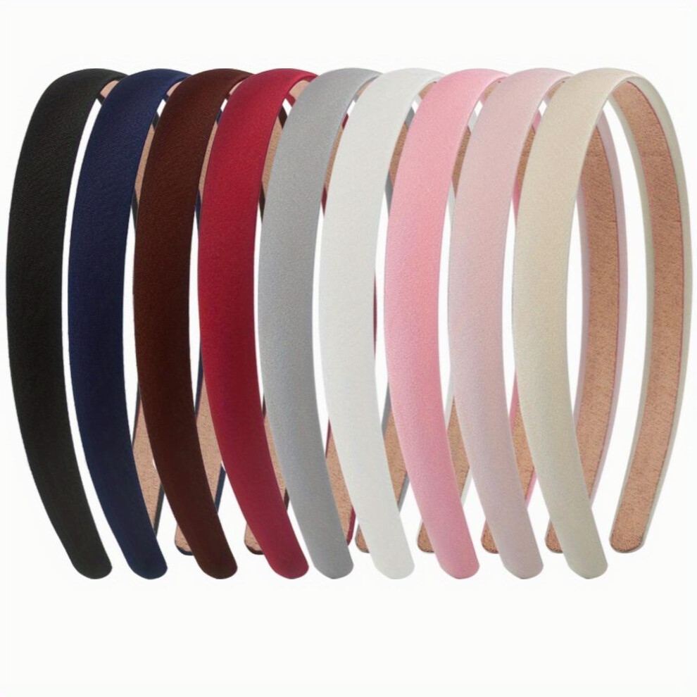 9pcs Fabric Headband Solid Hair Band Style Headdress For Girls Women Headband-image-OPC-PC2GY56-NEW