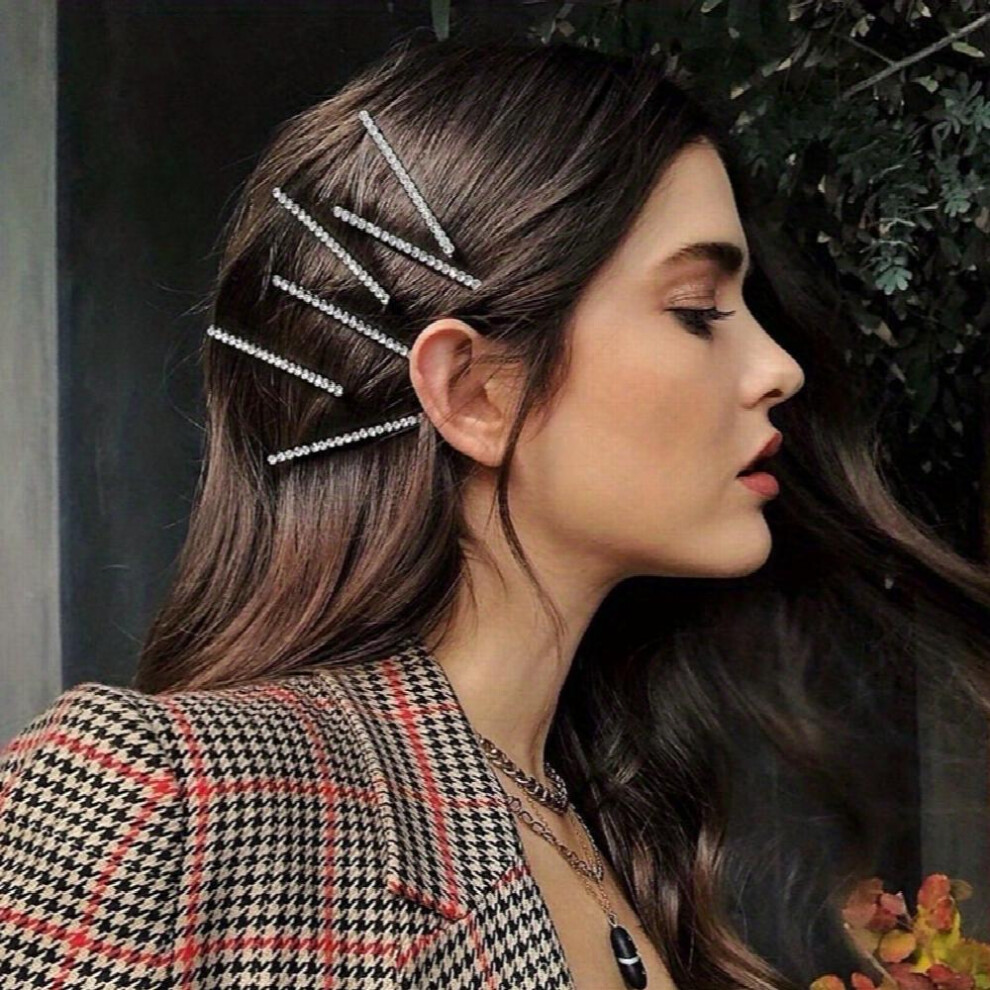 Y2K Rhinestone Hair Clip Bobby Pin Hair Barrette Hair Slides Clip Non Slip Bridal Wedding Hair Accessory For Women Girls-image-OPC-PC2GZ2T-NEW