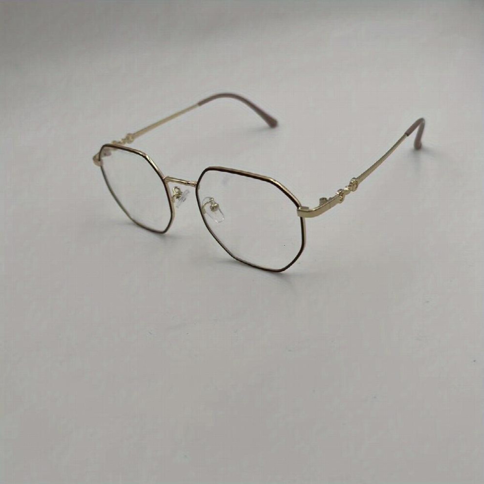 Polygonal Anti Light Glasses For Women Men Students Casual Nearsighted Myopia Glasses Spectacles Frame
