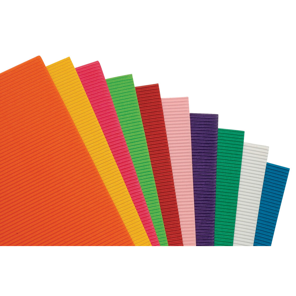 Rapid Corrugated Multicoloured Paper - Pack of 10