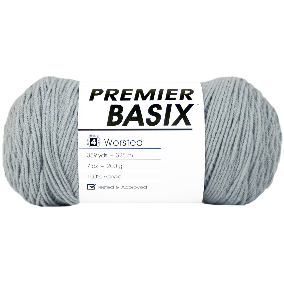 Premier Basix Yarn-Light Gray 1115-02