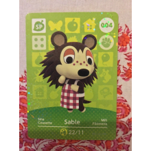 Animal Crossing Amiibo Cards ~004 Sable
