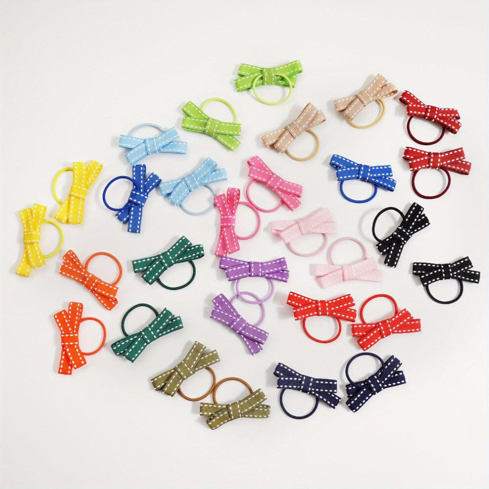30pcs 15pairs Hair Rubber Bands Hair Tie Bright Cartoon Girls Elastic Hair Band-image-OPC-PC2H2PF-NEW