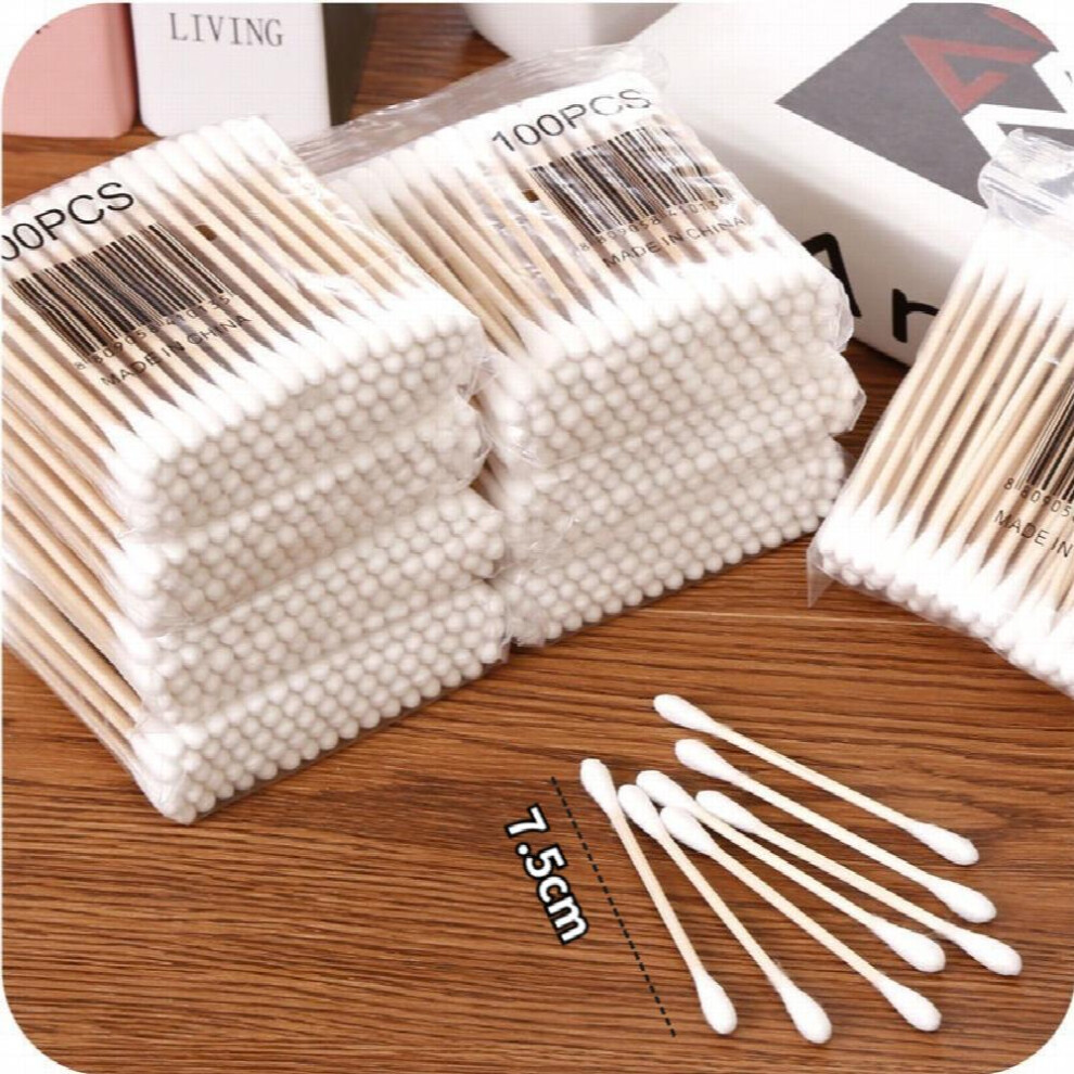 100pcs Double Ended Ear Cleaning Swabs for Cleaning and Makeup Removal Disposable and Gentle on Skin
