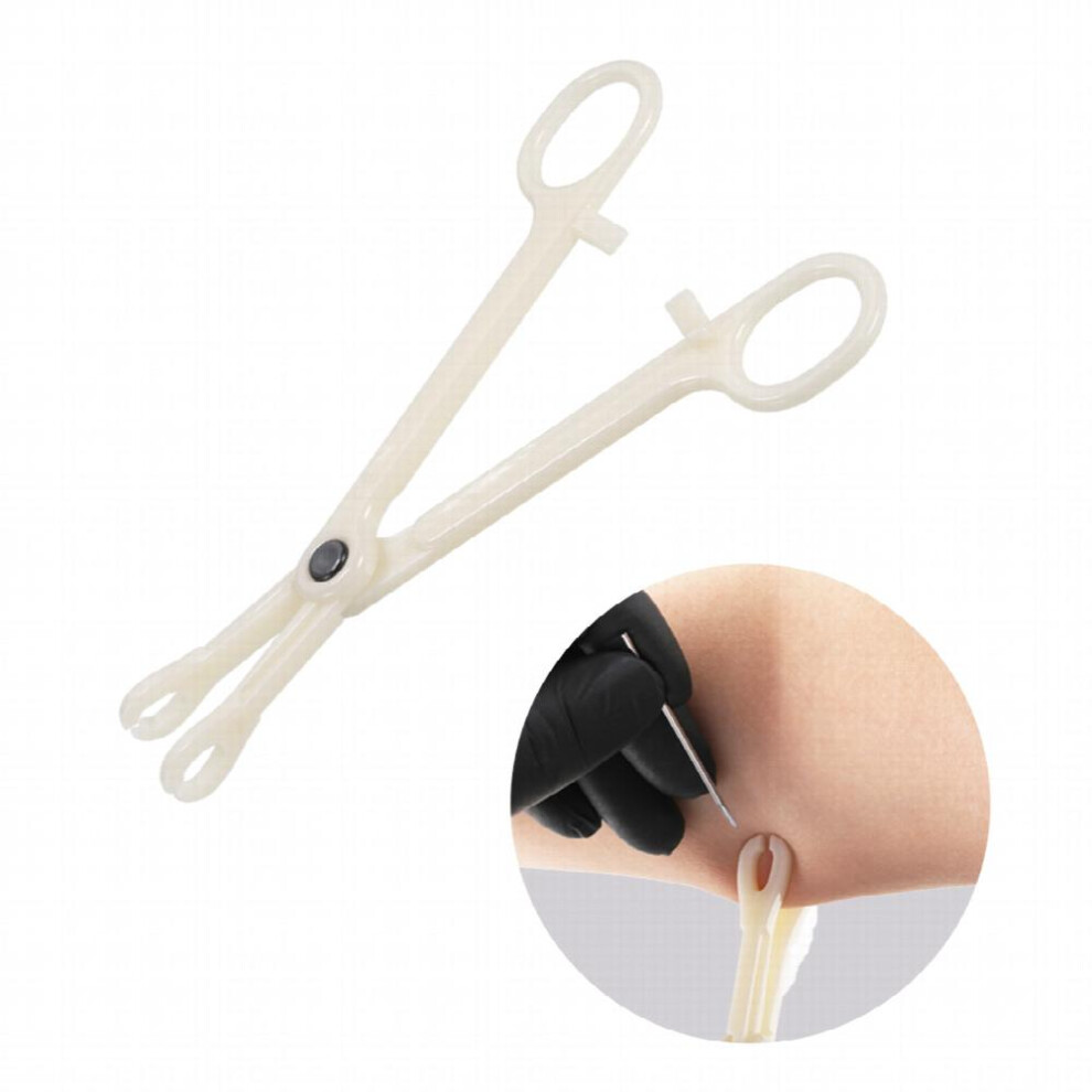 1pc Disposable Sterile Slotted Navel Forceps For Tattoo Piercing Tool Ear Lip Navel Nose Tongue Septum Forcep Clamp Plier Tool For Body Piercing