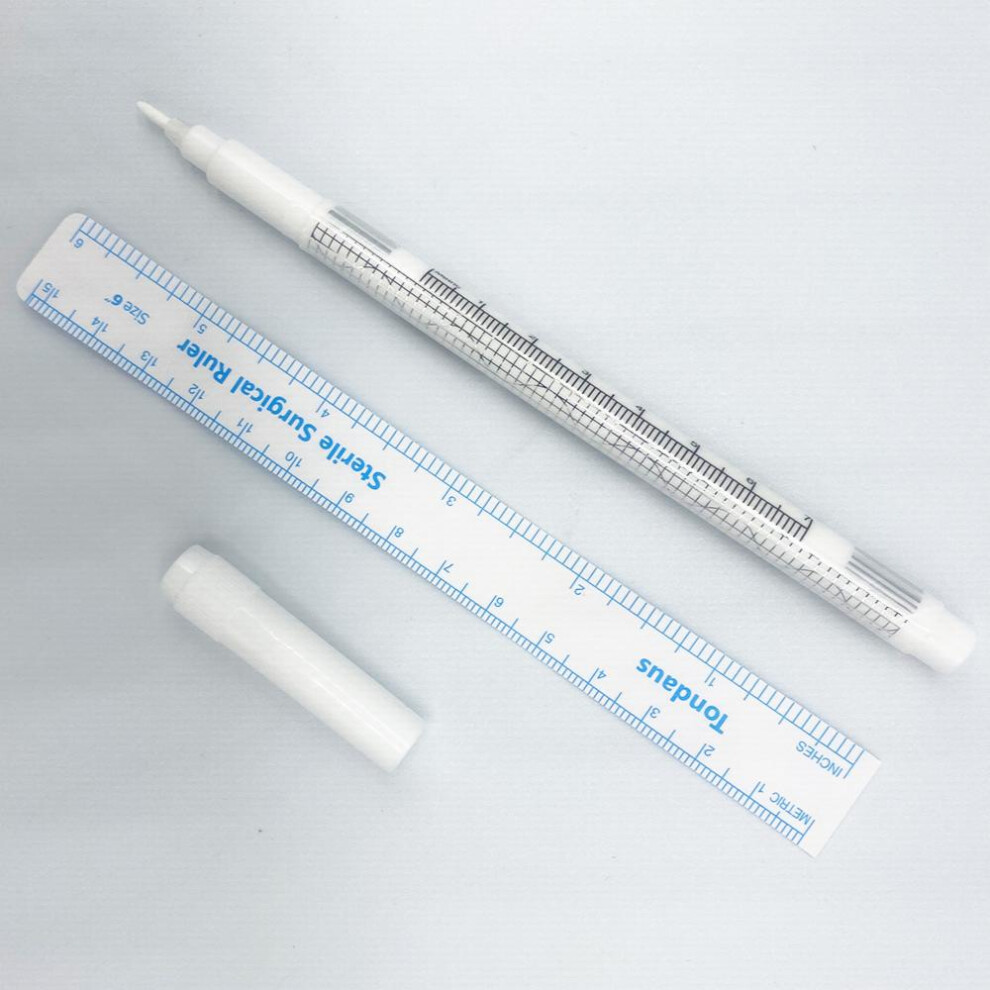 1pcs Surgical Eyebrow Tattoo Skin Marker Pen Tool Accessories Tattoo Marker Pen With Measuring Ruler Microblading Position