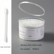 500pcs Disposable Cotton Swabs Double Tip For Ear Nose Clean Excellent Beauty Tools For Effective Makeup And Personal Care