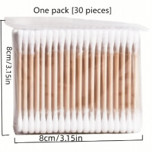 Cotton Swabs With Wooden Stick Disposable Double Cotton Tip For Ear Nose Clean Excellent Beauty Tools For Effective Makeup And Personal Care