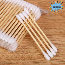 500pcs Disposable Cotton Swabs Double Round Tip For Ear Nose Clean Excellent Beauty Tools For Effective Makeup And Personal Care