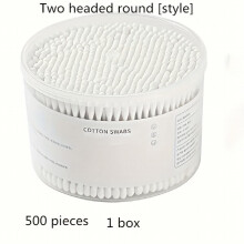 100 500pcs Cotton Swabs For Ears Disposable Double Thick Tip Cotton Buds Suitable For Makeup Daily Cleaning & Makeup Removal Use