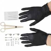 20PCS Puncture Kit Navel Tongue Nose And Other Puncture Ring Professional Body Art Puncture Set